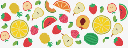 水果花纹多种营养水果花纹矢量图高清图片