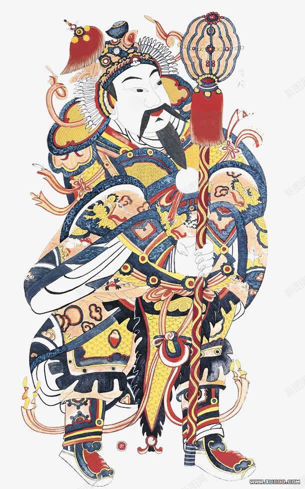 门神png免抠素材_新图网 https://ixintu.com 中国传统门神 传统文化 古代人物 彩绘新年元素