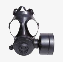 防化装备防毒面具黑色高清图片