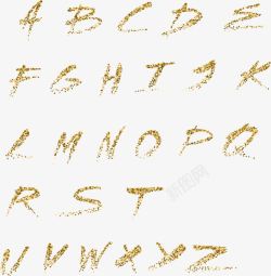 斑点字母金色英文字母高清图片