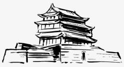 故宫文化中国著名建筑矢量图高清图片