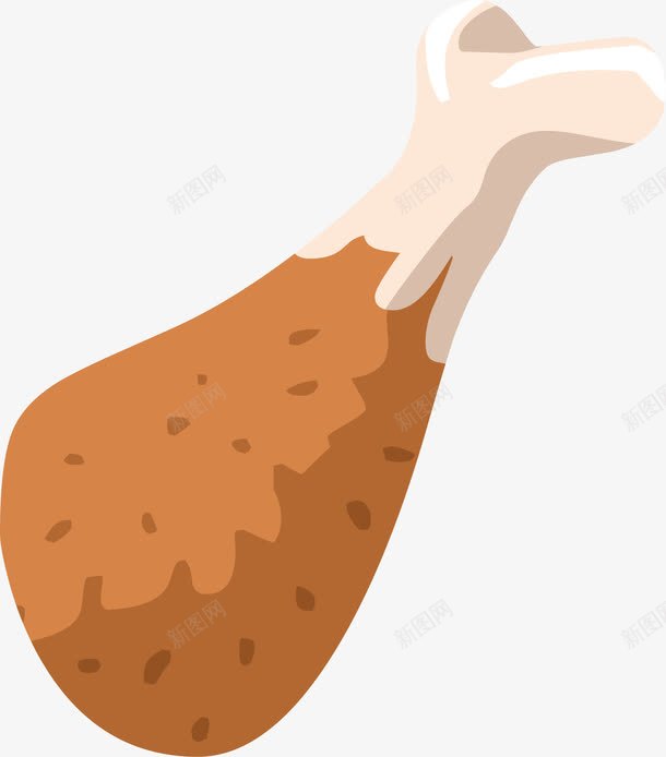 鸡腿png免抠素材_新图网 https://ixintu.com 卡通手绘 卡通食物 美食 装饰图案 鸡腿