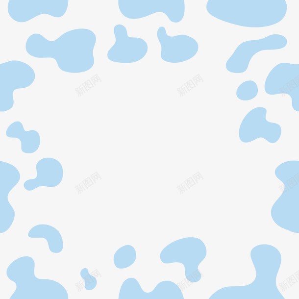 牛奶斑点边框png免抠素材_新图网 https://ixintu.com 斑点 牛奶 边框