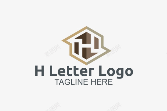 字母H的logo矢量图图标图标
