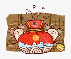 卡通春节福袋素材