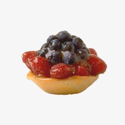 水果饼干甜品饼干蓝莓草莓水果高清图片