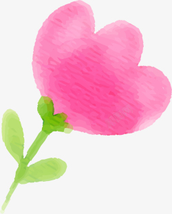 复活节花朵水彩手绘复活节粉红色花朵矢量图高清图片