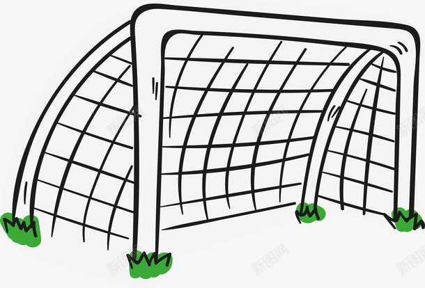 手绘足球框png免抠素材_新图网 https://ixintu.com 卡通 手绘 矢量图案 线条 足球框 运动相关
