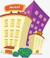 亚龙湾酒店酒店卡通大楼学校高清图片
