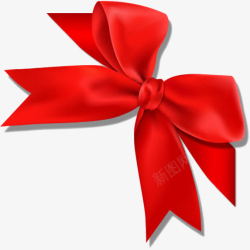 十字结礼品盒红色蝴蝶结彩带高清图片
