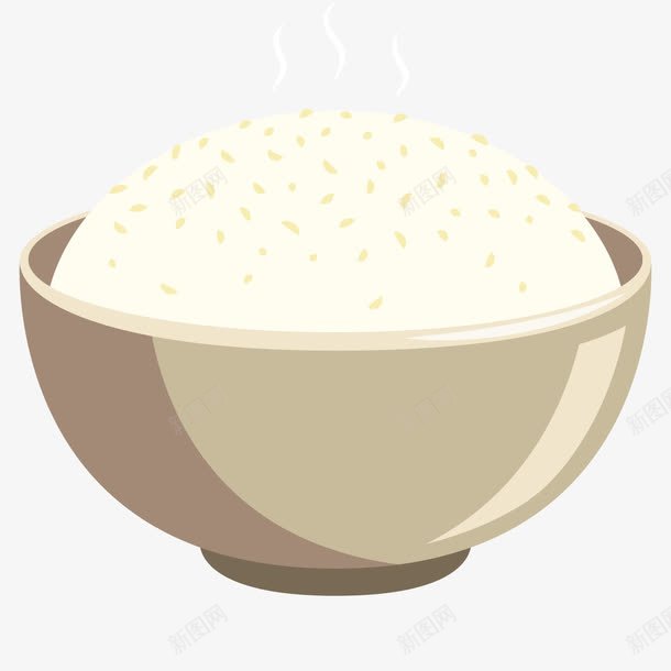 碗里的米饭png免抠素材_新图网 https://ixintu.com PNG图形 PNG装饰 卡通 卡通白米饭 瓷碗 米饭 美食 装饰 食物