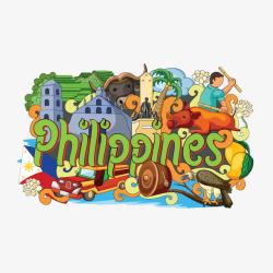 菲律宾地标菲律宾地标矢量图高清图片