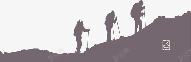 登山png免抠素材_新图网 https://ixintu.com 上坡 山脚 登山人 登山客 装备齐全