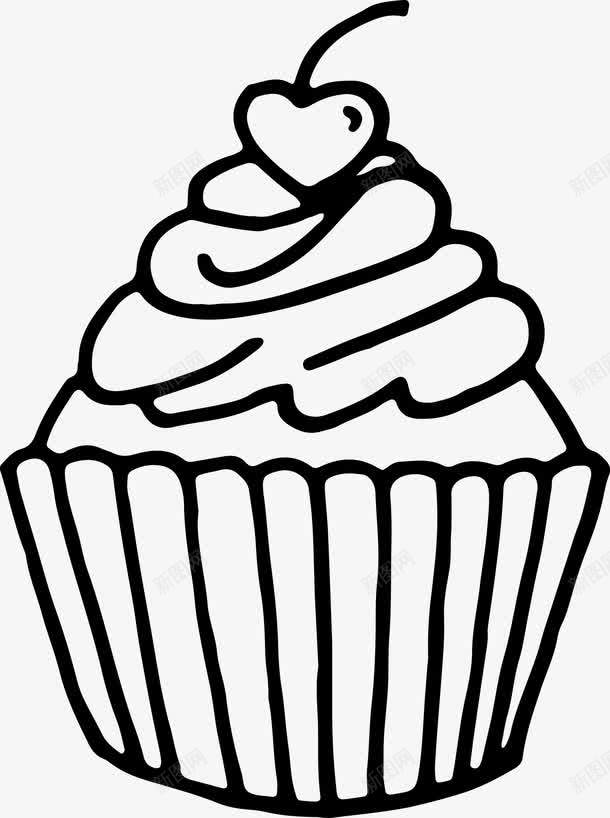 纸杯蛋糕png免抠素材_新图网 https://ixintu.com EPS 卡通 手绘 甜品 甜点 矢量素材 简笔画 简笔画五官素材 蛋糕 蛋糕简笔画 食物