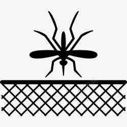 蚊子昆虫蚊虫和净黑图标高清图片