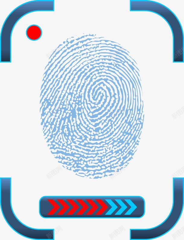 蓝色指纹加密扫描矢量图ai免抠素材_新图网 https://ixintu.com 加密 扫描 指纹矢量图 指纹解锁 蓝色指纹 矢量图