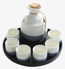 酒具之一日式陶瓷温酒器酒杯高清图片