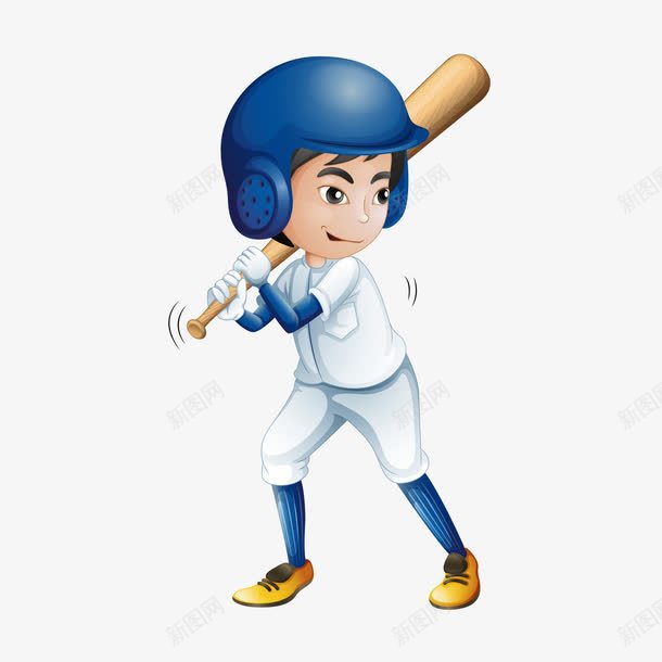 打棒球png免抠素材_新图网 https://ixintu.com 儿童 元素 卡通 学生 拿着球棒 童趣 运动