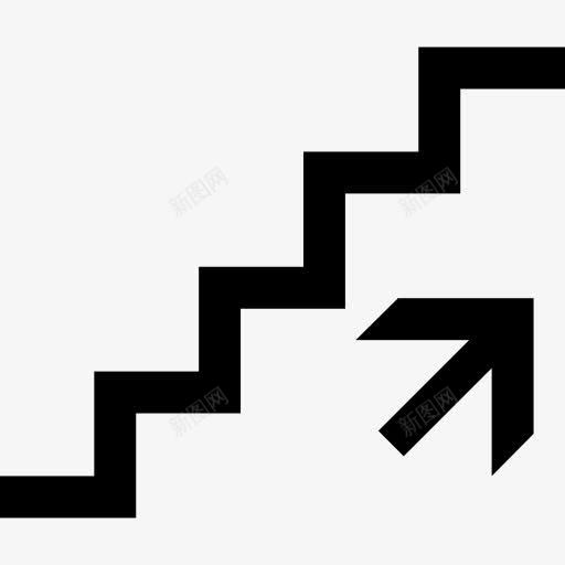 上行信号图标png_新图网 https://ixintu.com 上升 信号 信号设置 台阶 标志 楼梯 楼梯向上箭头 符号 走
