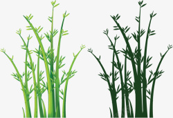 卡通河边卡通绿色竹子花纹矢量图高清图片