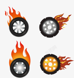 火焰轮胎创新风火轮矢量图高清图片