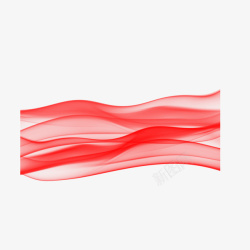 弯曲图形手绘缥缈动感红色线条高清图片