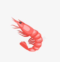 海鲜虾皮美味的卡通大虾简图高清图片