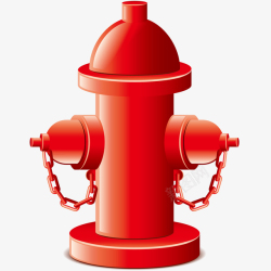 红色消防栓卡通插画矢量图素材