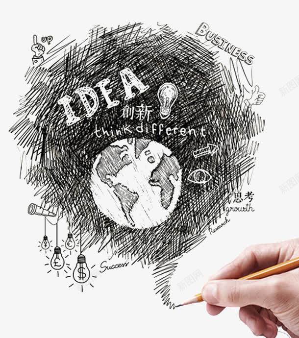 企业文化展板之创意改变世界png免抠素材_新图网 https://ixintu.com 世界 企业 创意 地球 展板 文化 绘画