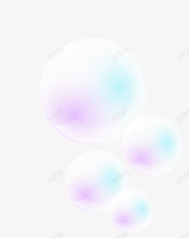蓝紫色梦幻气泡png免抠素材_新图网 https://ixintu.com 梦幻 气泡 氧气泡 氧气泡泡 泡泡 渐变 蓝紫色 透明