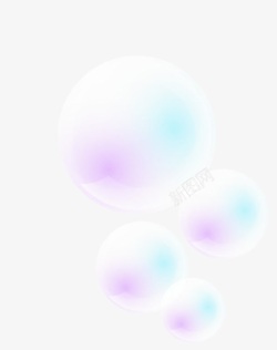 富氧气泡蓝紫色梦幻气泡高清图片