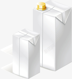 纸盒牛奶素色牛奶纸盒包装样机高清图片