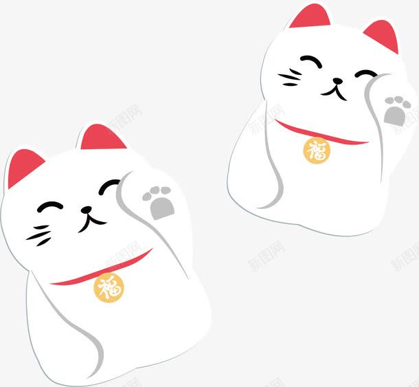 日本文化招财猫手绘png免抠素材_新图网 https://ixintu.com 手绘 招财猫 日本
