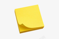 空白贴纸一叠黄色的便笺纸实物高清图片