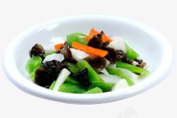 胡萝卜菜莴笋炒山药高清图片