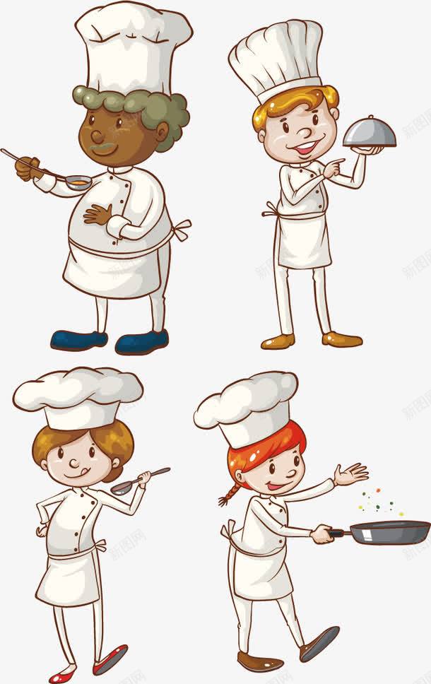 厨师卡通图png免抠素材_新图网 https://ixintu.com 卡通 卡通人物 厨师 烹饪 美食 职业 西餐