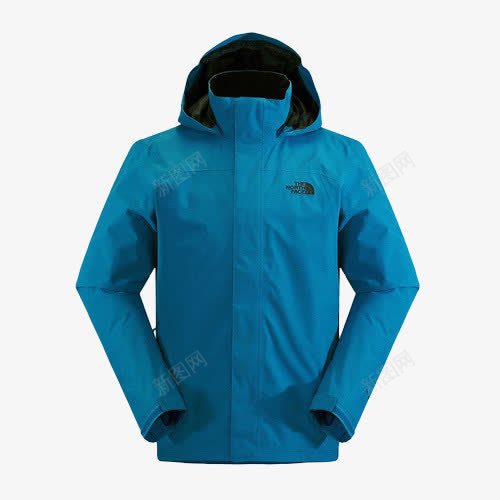 THENORTHFACE北面男款冲锋衣png免抠素材_新图网 https://ixintu.com 品牌服装 时尚外套 简约大气男士外套 蓝色外套 衣服 防风服