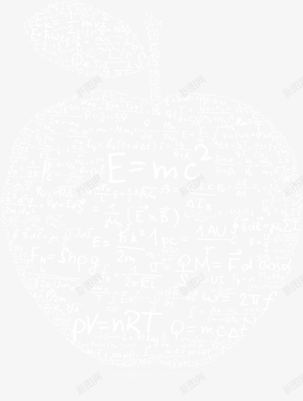 抽象方程式苹果矢量图ai免抠素材_新图网 https://ixintu.com 创意 抽象 数字 方程式 苹果 矢量图