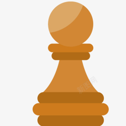 西洋棋手绘卡通国际象棋棋子兵高清图片