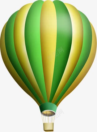 绿色卡通清爽条纹热气球png免抠素材_新图网 https://ixintu.com 卡通 条纹 清爽 热气球 绿色