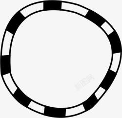 圆环黑白相框手绘边框圆形边框图标高清图片