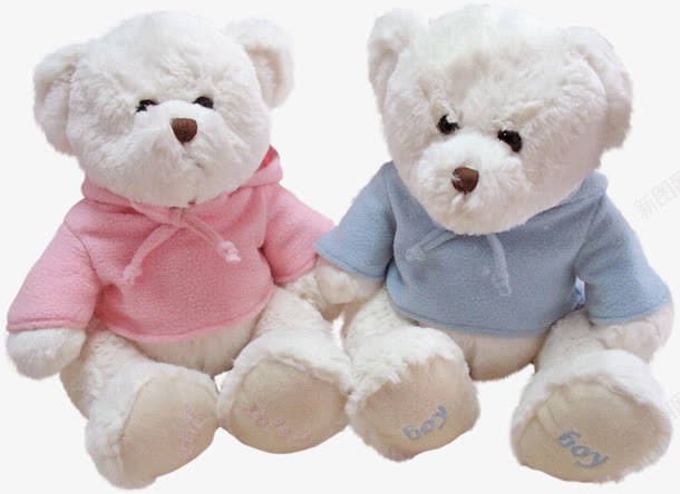 两个可爱小熊png免抠素材_新图网 https://ixintu.com 产品实物 儿童玩具 布偶公仔 毛绒玩偶 生日小熊玩偶 穿衣服的熊
