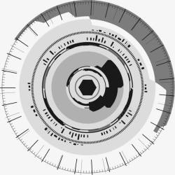 水圆环中国风水墨科技几何圆环高清图片
