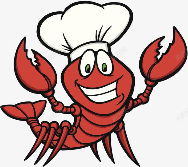 龙虾厨师卡通形象psd免抠素材_新图网 https://ixintu.com 卡通 厨师 澳洲龙虾 美食