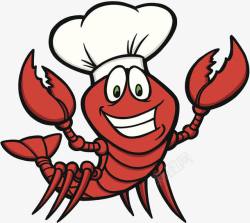 厨师形象龙虾厨师卡通形象高清图片