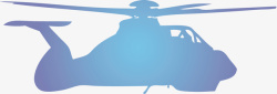 战斗机剪影卡通蓝色直升机矢量图高清图片