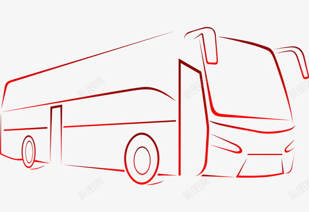 创意公共汽车线条图标png_新图网 https://ixintu.com 交通工具 免抠 公交车图标 卡通车辆 巴士公交 精美线条