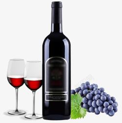 红酒广告红酒酒瓶葡萄酒杯高清图片