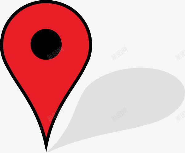 红色地图定位图标png_新图网 https://ixintu.com GPS导航 地图 地图坐标 坐标方位 坐标符号 定点 导航 标志标识 红色 阴影