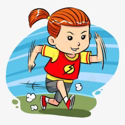 健身运动会奔跑的女孩高清图片